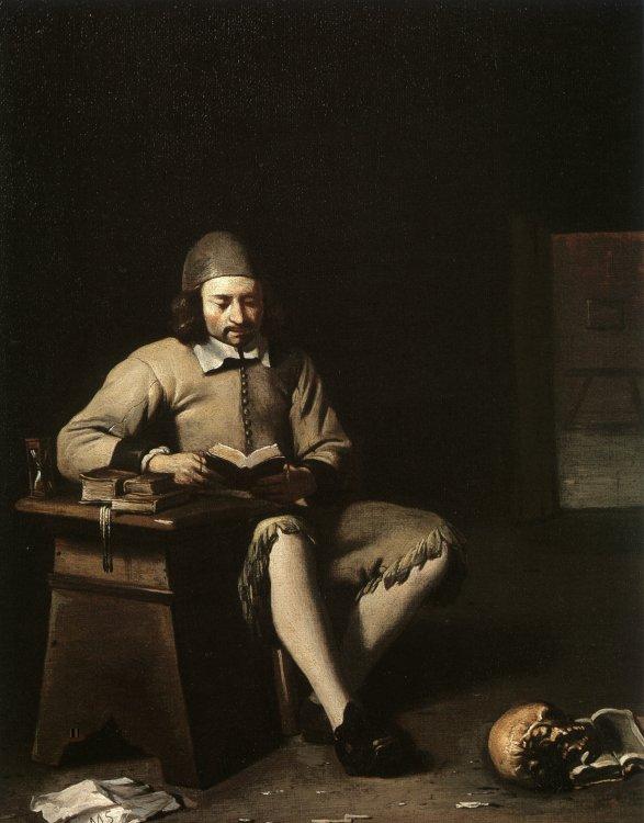Michael Sweerts Penitent Reading in a Room oil painting picture
